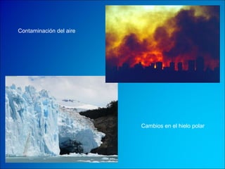 Contaminación del aire Cambios en el hielo polar 