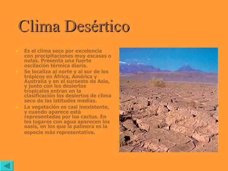 Presentación de paisajes climáticos