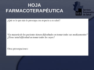 HOJA FARMACOTERAPÉUTICA 