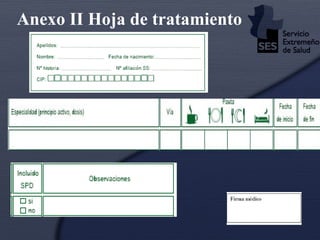 Anexo II Hoja de tratamiento 