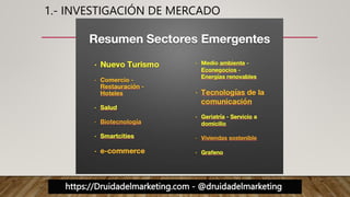 https://Druidadelmarketing.com - @druidadelmarketing
1.- INVESTIGACIÓN DE MERCADO
 