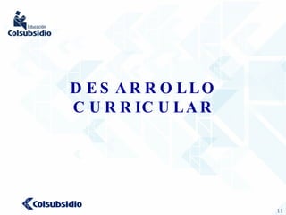 DESARROLLO CURRICULAR 