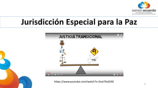 Jurisdicción Especial para la Paz
32
https://www.youtube.com/watch?v=Zsat7AaDJXE
 