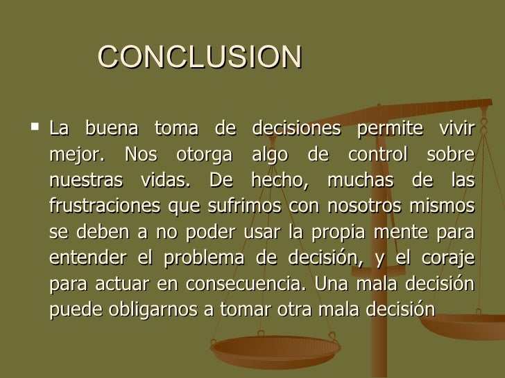 Presentacion De Toma De Decisiones Liliana