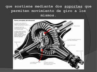 que sostiene mediante dos soportes que
   permiten movimiento de giro a los
                mismos.
 