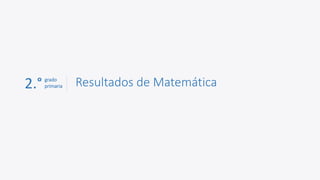 grado
primaria2.° Resultados de Matemática
 