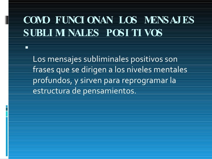 Mensajes Subliminales Para Reprogramar El Subconsciente