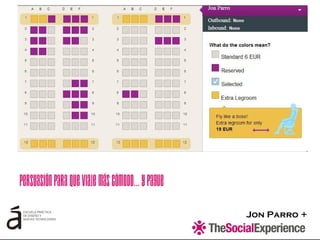 Jon Parro +
Persuasiónparaqueviajemáscómodo…ypague
 