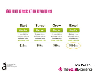 Jon Parro +
Añadeunplandepreciosaltoquesirvacomocebo.
 