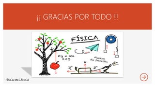 ¡¡ GRACIAS POR TODO !!
FÍSICA MECÁNICA
 