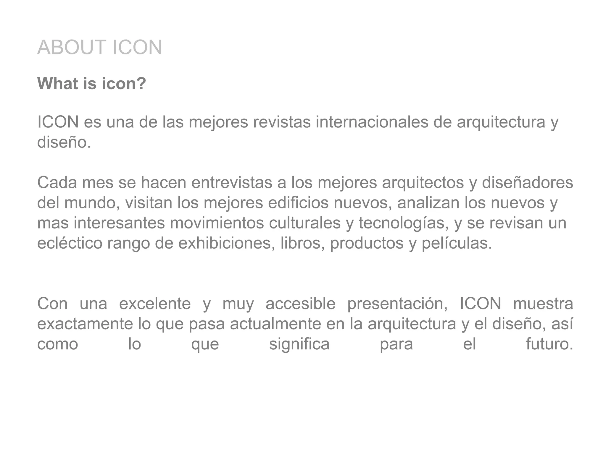 Presentacion Icon Eye Magazine PPT icon-inae-conference-on-nanotechnology-in-undefined-by
