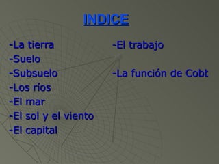 INDICE -La tierra 