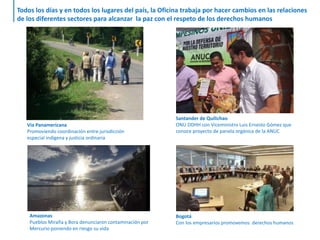 Vía Panamericana
Promoviendo coordinación entre jurisdicción
especial indígena y justicia ordinaria
Bogotá
Con los empresa...