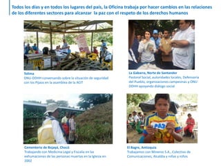 Todos los días y en todos los lugares del país, la Oficina trabaja por hacer cambios en las relaciones
de los diferentes s...