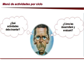 Menú de actividades por ciclo 