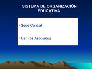 Sede Central Centros Asociados SISTEMA DE ORGANIZACIÒN EDUCATIVA 