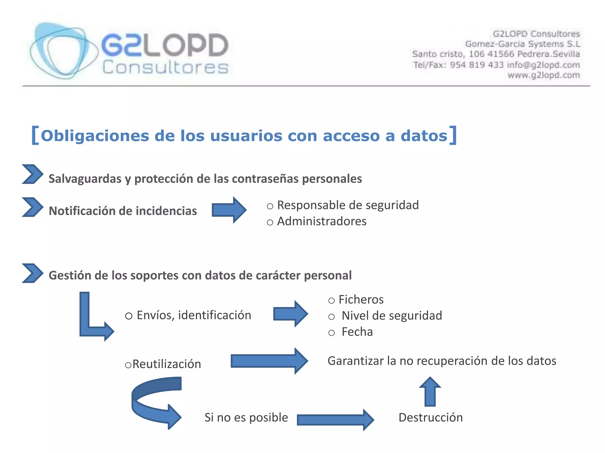 Cancelados cuando ya no sean necesarios para el cometido que se recogieron