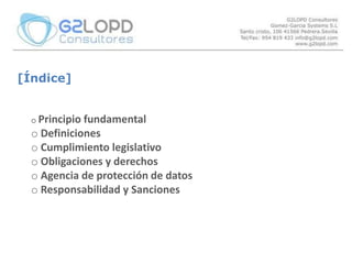 [Índice]<br /><ul><li>Principio fundamental