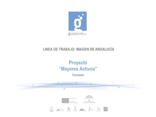 LINEA DE TRABAJO: IMAGEN DE ANDALUCÍA Proyecto “ Mayores Activos” Torvizcón 