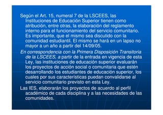 SERVICIO COMUNITARIO.