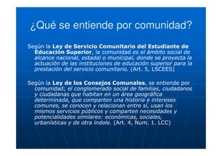 SERVICIO COMUNITARIO.