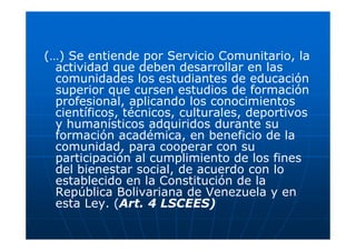 SERVICIO COMUNITARIO.