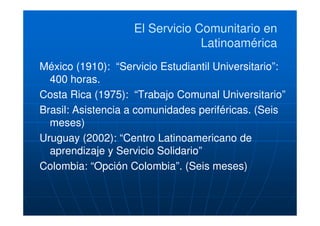 SERVICIO COMUNITARIO.