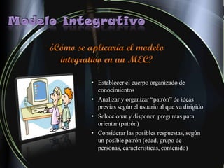 Presentacion -  Modelo Integrativo