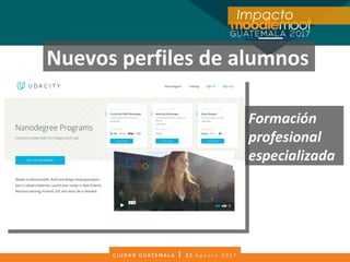 Formación
profesional
especializada
Nuevos perfiles de alumnos
Impacto
 