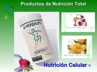 Productos de Nutrición Total Nutrición Celular  ® 