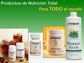 Productos de Nutrición Total Para  TODO  el  mundo 