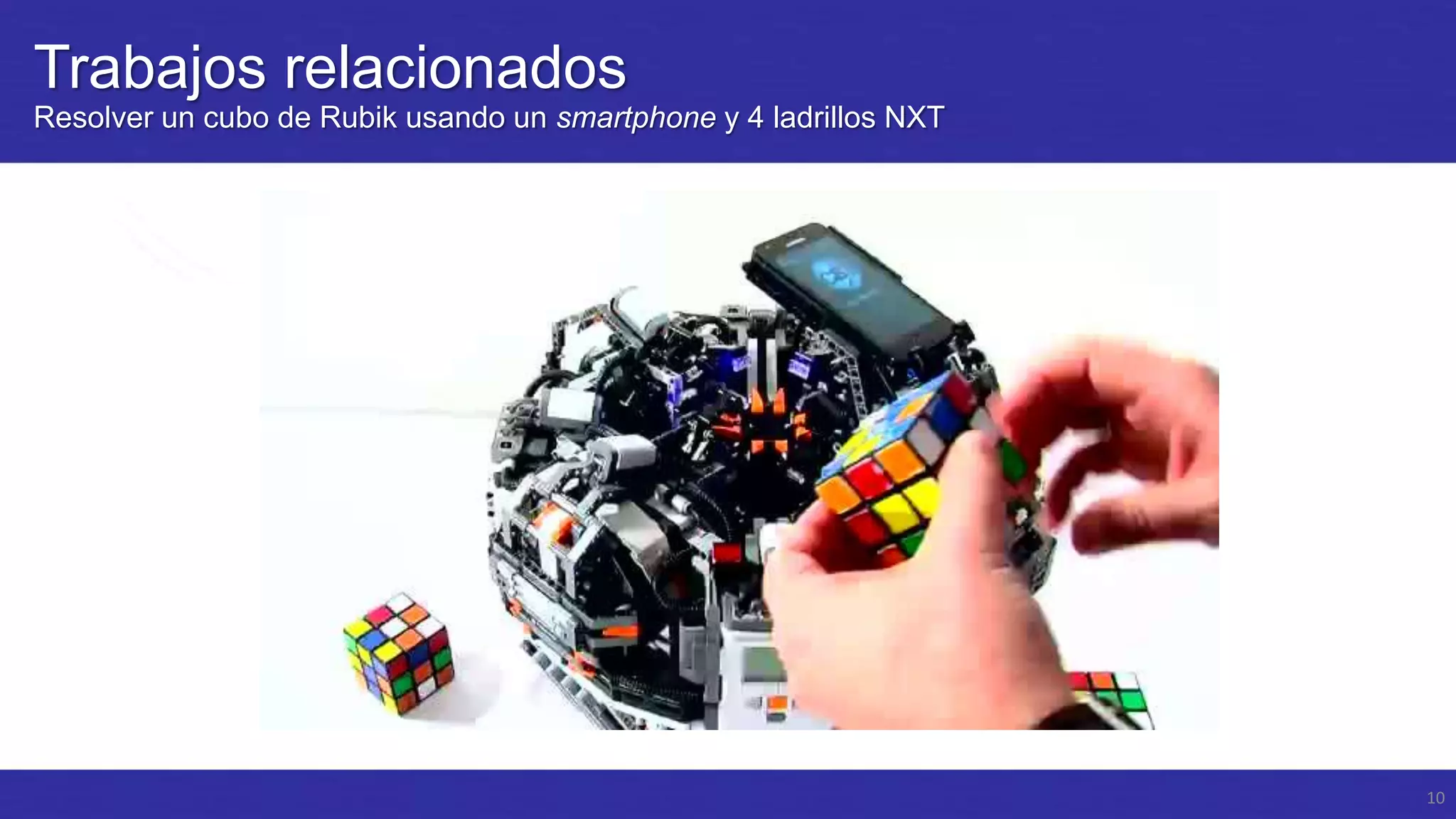Trabajos relacionados
Resolver un cubo de Rubik usando un smartphone y 4 ladrillos NXT

10

 