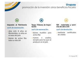 Why Uruguay?. Uruguay, un país para invertir, trabajar y vivir. 