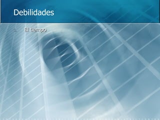 Debilidades El tiempo 