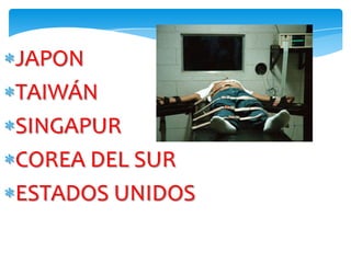 JAPON
TAIWÁN
SINGAPUR
COREA DEL SUR
ESTADOS UNIDOS
 