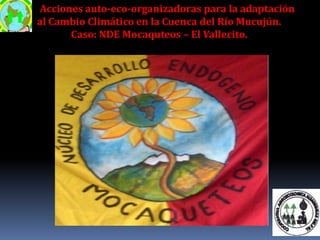 Acciones auto-eco-organizadoras para la adaptación  al Cambio Climático en la Cuenca del Río Mucujún.         Caso: NDE Mocaquteos – El Vallecito.         