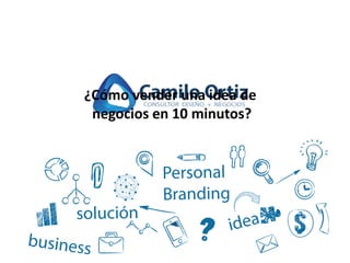 ¿Cómo vender una idea de
negocios en 10 minutos?
 