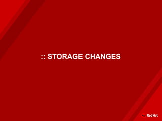:: STORAGE CHANGES
 