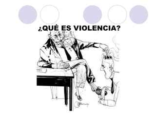 ¿QUÉ ES VIOLENCIA? 