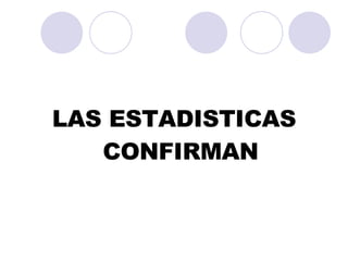 LAS ESTADISTICAS CONFIRMAN 