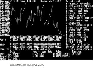 Terence McKenna TIMEWAVE ZERO
 