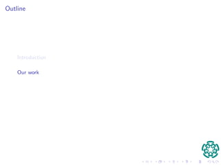 Independent set problem 
I In this case, independent set problem consists in  