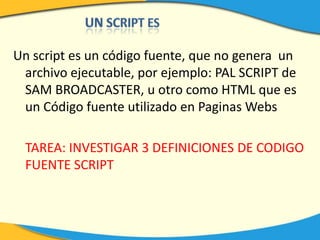 Aprendiendo Pal Script de Sam Broadcaster CLASE#01 | PPSX