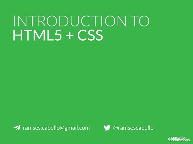 Introduction to HTML5+CSS | PPT