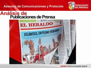Asesoría de Comunicaciones y ProtocoloAnálisis de Publicaciones de Prensa