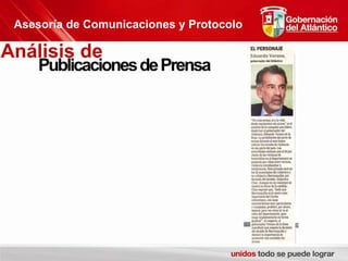 Asesoría de Comunicaciones y ProtocoloAnálisis de Publicaciones de Prensa