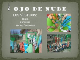 LOS VESTIDOS:
TEñIr,
EScurrIr
SEcAr y DEcOrAr

 