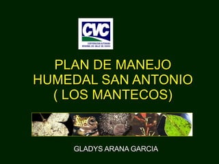 GLADYS ARANA GARCIA PLAN DE MANEJO HUMEDAL SAN ANTONIO ( LOS MANTECOS) 