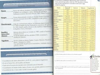 Los nuevo países y el nuevo mapa político El mapa político del mundo se modificó a partir de 1990 tras la caída de la URSS.Muchas naciones de Europa del Este vivieron profundas reformas, especialmente la democratización de sus naciones. La URSS quedó fragmentada en 16 repúblicas independientes.Las primeras fueron: ESTONIA- LETONIA- LITUANIA