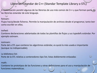 bibliotecas c++ | PPTX